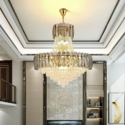 Lampada a sospensione in cristallo europeo Lampada da soffitto contemporanea