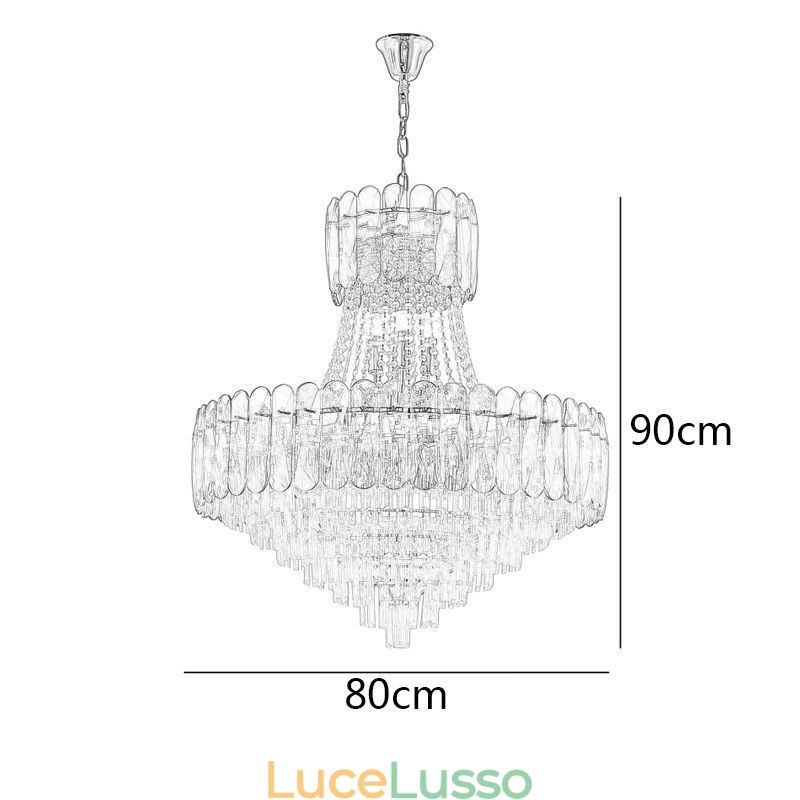 Lampada a sospensione in cristallo europeo Lampada da soffitto contemporanea