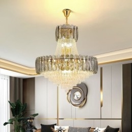 Lampada a sospensione in cristallo europeo Lampada da soffitto contemporanea