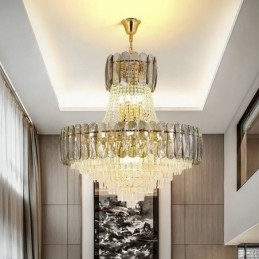 Lampada a sospensione in cristallo europeo Lampada da soffitto contemporanea