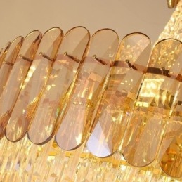 Lampada a sospensione in cristallo europeo Lampada da soffitto contemporanea