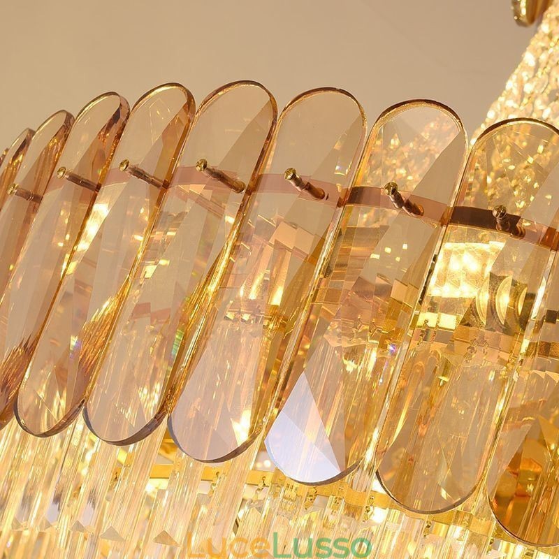 Lampada a sospensione in cristallo europeo Lampada da soffitto contemporanea