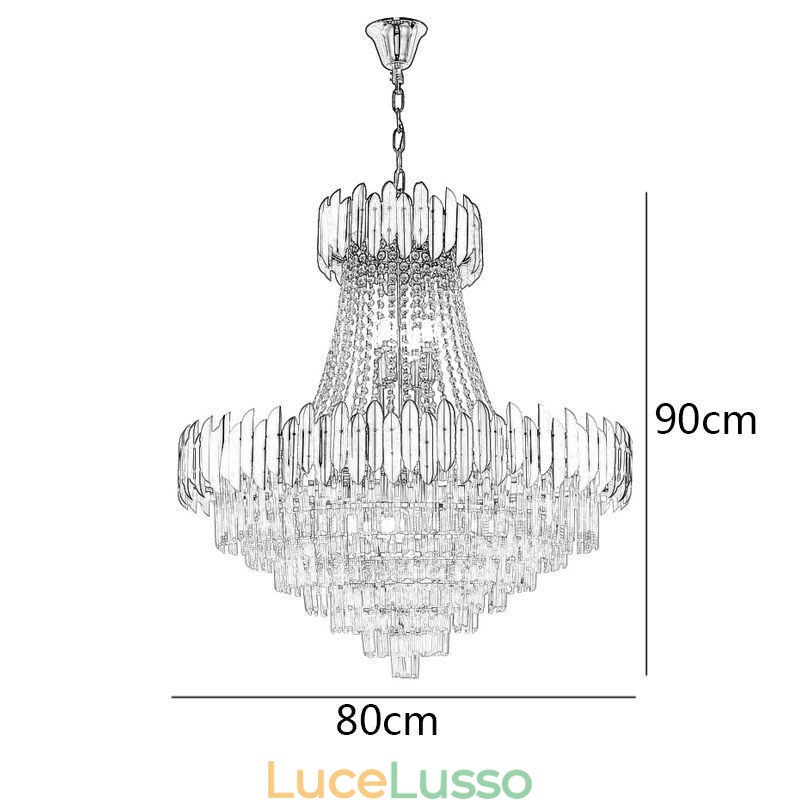 Lampada a sospensione classica in cristallo K9