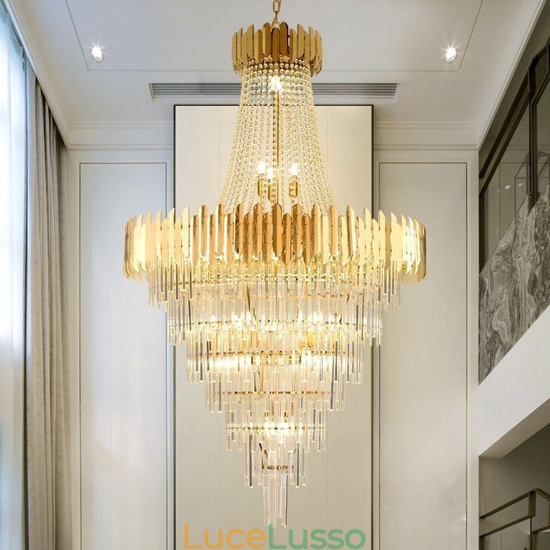 Splendida lampada a sospensione in cristallo da soffitto