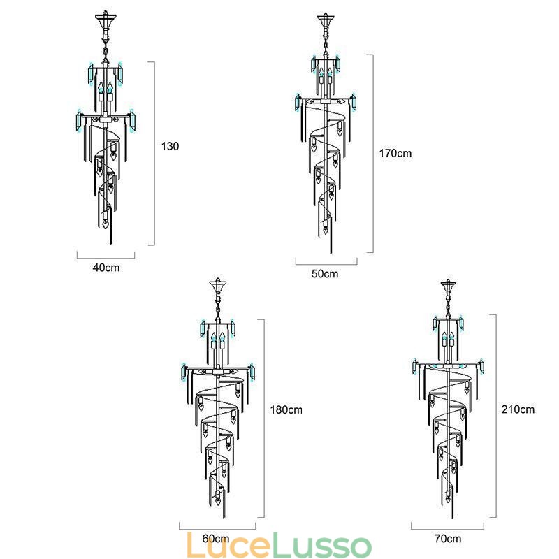 Lampada a sospensione moderna in cristallo di lusso Lampada a sospensione