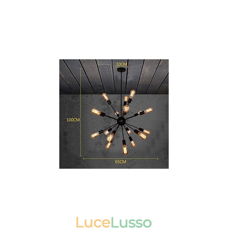 Lampadario in metallo ottone anticato Country Designers