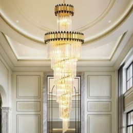 Lampada a sospensione in cristallo, moderna, spettacolare, lampada da soffitto K9