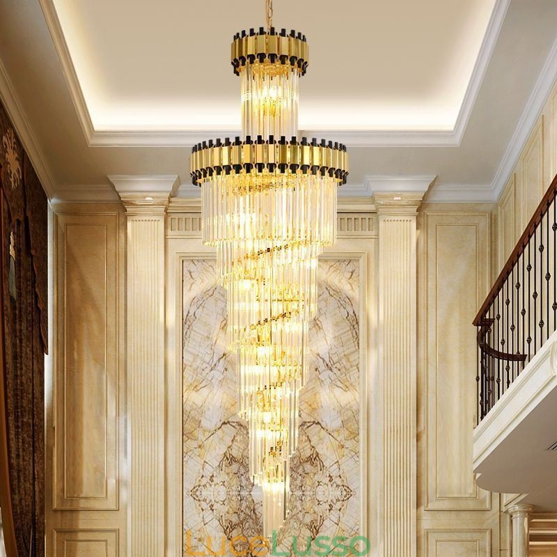 Lampada a sospensione in cristallo, moderna, spettacolare, lampada da soffitto K9