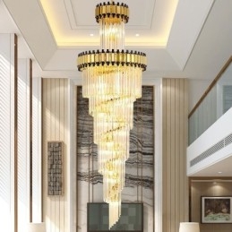 Lampada a sospensione in cristallo, moderna, spettacolare, lampada da soffitto K9