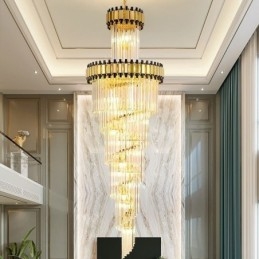 Lampada a sospensione in cristallo, moderna, spettacolare, lampada da soffitto K9