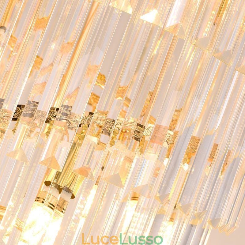 Lampada a sospensione in cristallo, moderna, spettacolare, lampada da soffitto K9