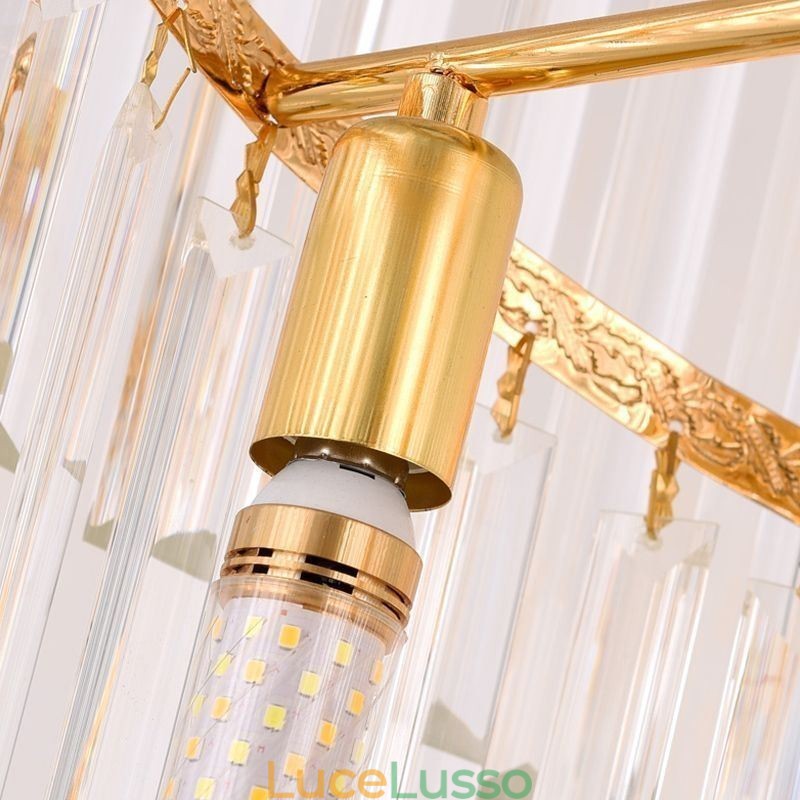 Lampada a sospensione in cristallo, moderna, spettacolare, lampada da soffitto K9