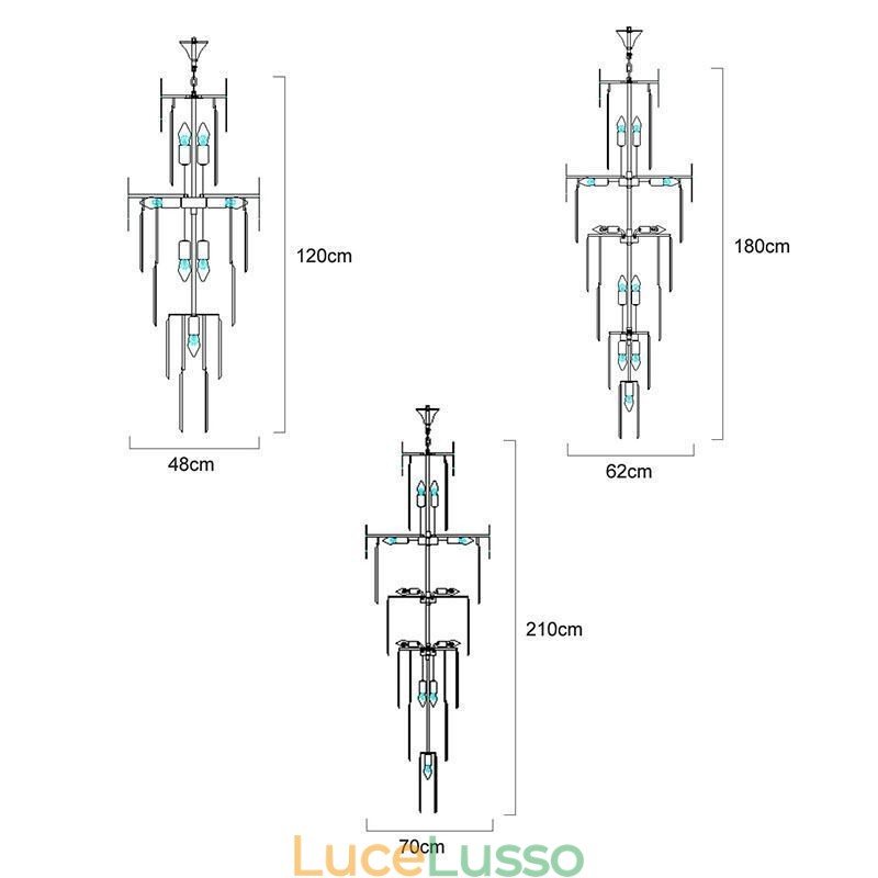 Lampada a sospensione moderna in cristallo per soffitto, sala da pranzo, foyer