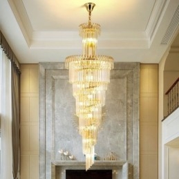 Lampada a sospensione moderna in cristallo da soffitto