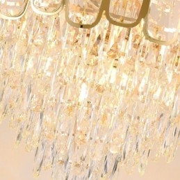 Lampada a sospensione moderna in cristallo, lampada da soffitto rotonda