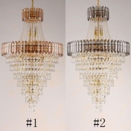 Lampada a sospensione conica in cristallo Elegante lampada a sospensione