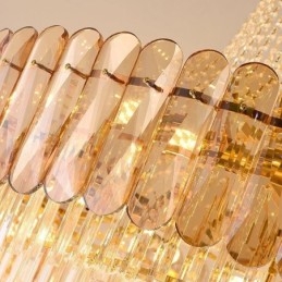 Lampada a sospensione in cristallo elegante europea Lampada da soffitto conica