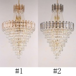 Moderna ed elegante lampada a sospensione in cristallo, lampada a sospensione conica