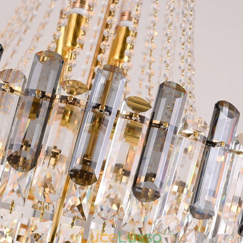 Moderna ed elegante lampada a sospensione in cristallo, lampada a sospensione conica