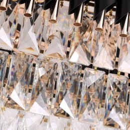 Lampada a sospensione in cristallo Lampada da soffitto ovale