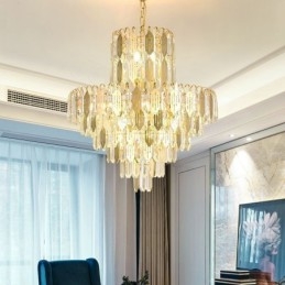 Lampada a sospensione moderna in cristallo Lampada da soffitto contemporanea