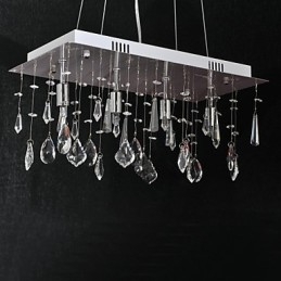 Lampadario tradizionale classico in metallo cromato di cristallo