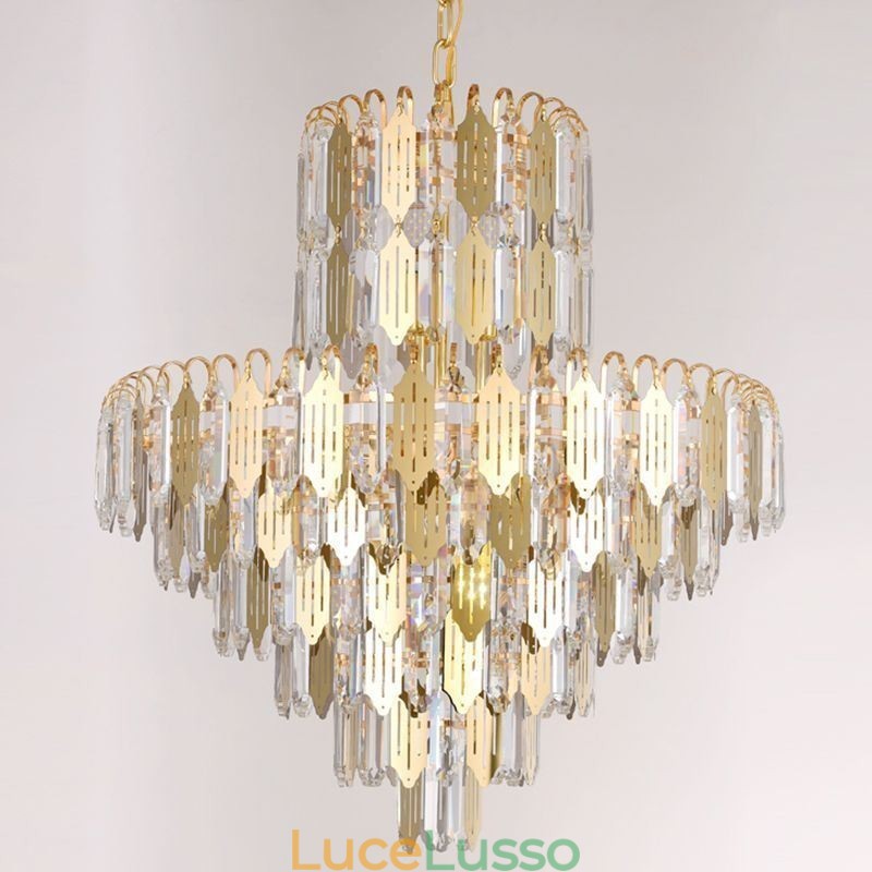 Lampada a sospensione moderna in cristallo Lampada da soffitto contemporanea