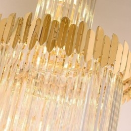 Lampada a sospensione europea Lampada a sospensione in cristallo Scale Foyer