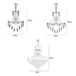 Lampada da soffitto moderna in cristallo dorato K9