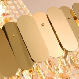 Lampada da soffitto moderna in cristallo dorato K9