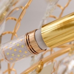 Lampada a sospensione europea in cristallo per soffitti alti e scale