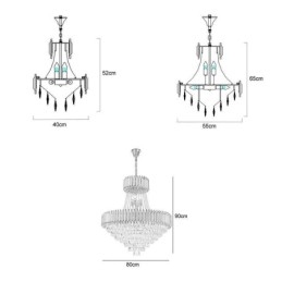 Moderna illuminazione a sospensione in cristallo Lampada da soffitto rotonda Luci sospese
