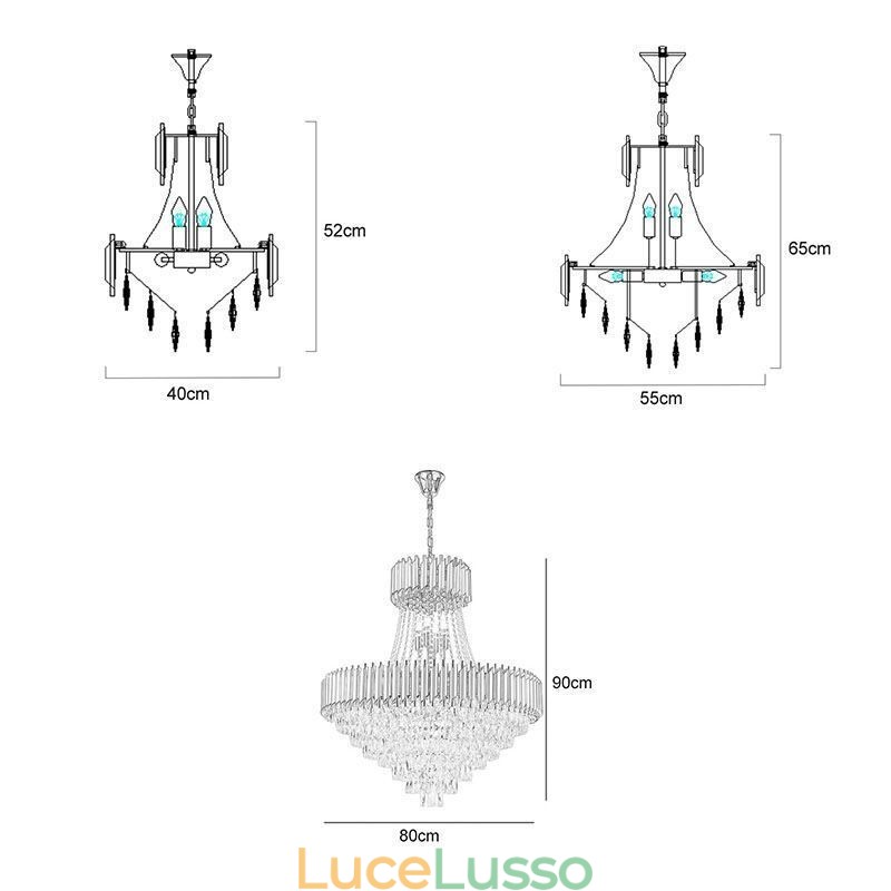Moderna illuminazione a sospensione in cristallo Lampada da soffitto rotonda Luci sospese