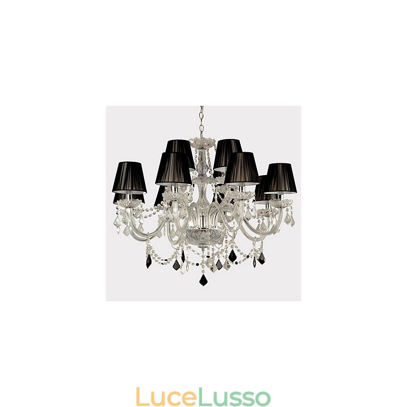 Elegante lampadario di cristallo con 12 luci