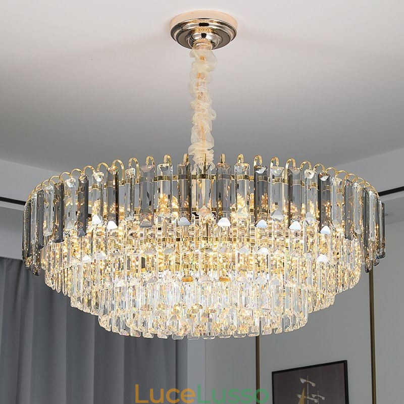 Lampada a sospensione in cristallo Illuminazione da soffitto di lusso 12 16 luci