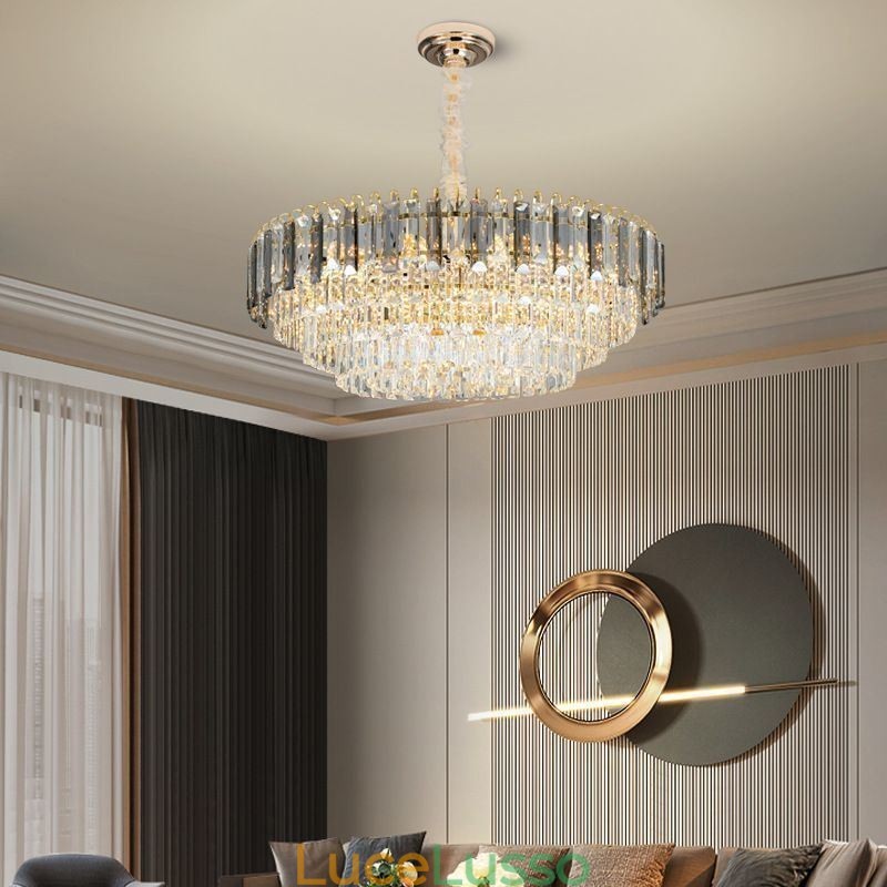 Lampada a sospensione in cristallo Illuminazione da soffitto di lusso 12 16 luci