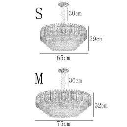 Lampada a sospensione in cristallo Illuminazione da soffitto di lusso 12 16 luci