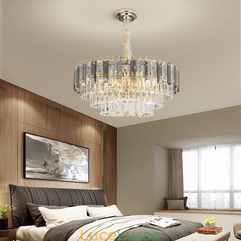 Lampada a sospensione in cristallo Illuminazione da soffitto di lusso 12 16 luci