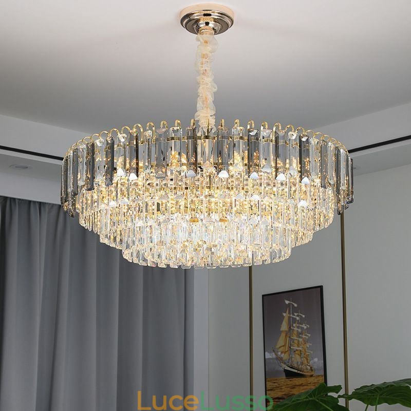 Lampada a sospensione in cristallo Illuminazione da soffitto di lusso 12 16 luci