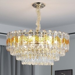 Lampada a sospensione di lusso Lampada da soffitto in cristallo 9 12 16 luci