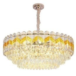 Lampada a sospensione di lusso Lampada da soffitto in cristallo 9 12 16 luci