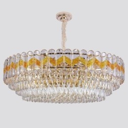 Lampada a sospensione di lusso Lampada da soffitto in cristallo 9 12 16 luci