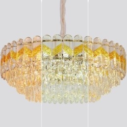Lampada a sospensione di lusso Lampada da soffitto in cristallo 9 12 16 luci