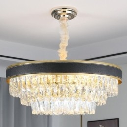 Lampada a sospensione moderna Lampada da soffitto in cristallo 9 12 16 luci