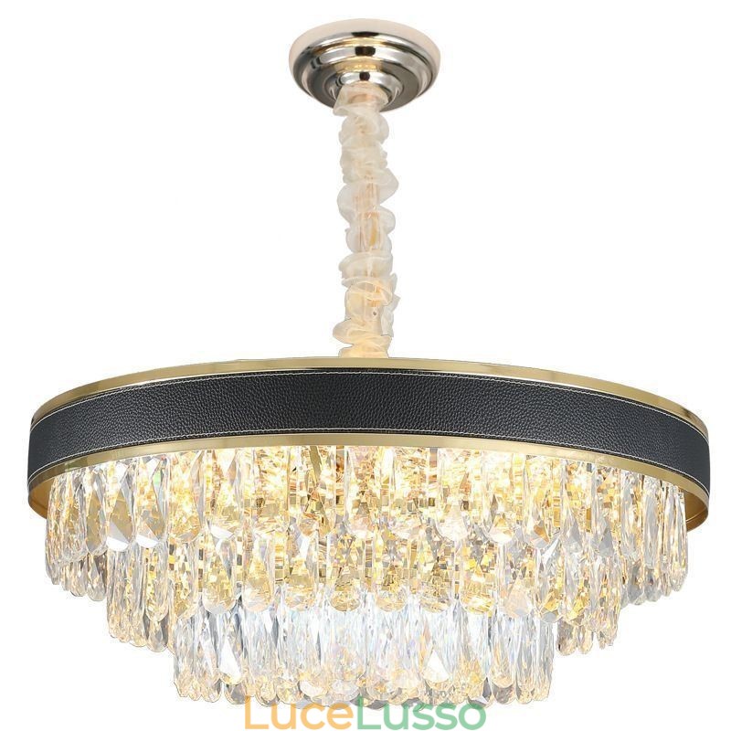 Lampada a sospensione moderna Lampada da soffitto in cristallo 9 12 16 luci