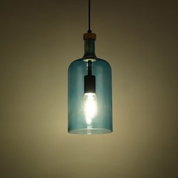 Lampadario moderno con paralume in vetro