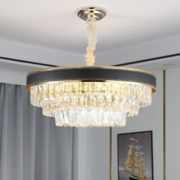 Lampada a sospensione moderna Lampada da soffitto in cristallo 9 12 16 luci