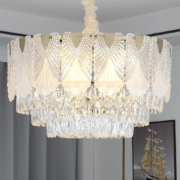 Lampada a sospensione in cristallo Lacy Round Apparecchio di illuminazione da soffitto