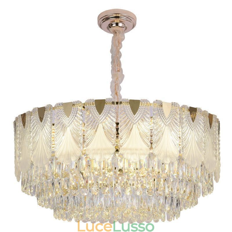 Lampada a sospensione in cristallo Lacy Round Apparecchio di illuminazione da soffitto