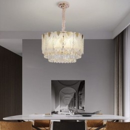 Lampada a sospensione in cristallo Lacy Round Apparecchio di illuminazione da soffitto